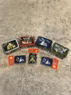 Pokemon Metal Storage Tin Lot (7) – 2000 Accessory Network Vintage set!! - Image 1