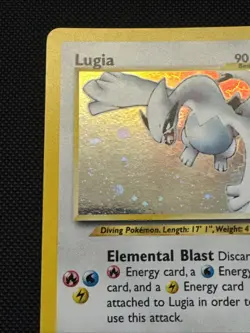 Pokemon TCG Lugia Neo Genesis Holo Rare Card 9/111 Unlimited Edition Hp-DMG - Image 3