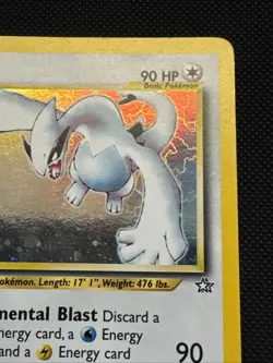 Pokemon TCG Lugia Neo Genesis Holo Rare Card 9/111 Unlimited Edition Hp-DMG - Image 4