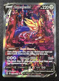 Pokemon Zamazenta V Crown Zenith Galarian Gallery Full Art Holo GG54/GG70 - Image 1