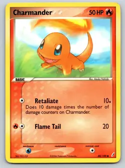 Charmander 48/100 Common Crystal Guardians Pokemon Moderately Played - Image 1