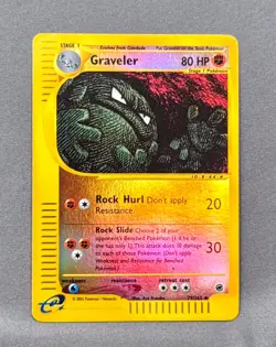 NM- Reverse Holo Graveler 79/165 Uncommon Expedition Base Set Pokemon Aya Kusube - Image 1