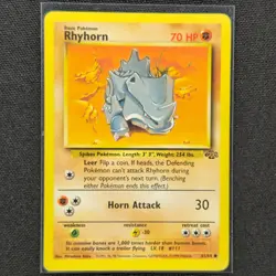 Rhyhorn - 61/64 - Common - Jungle Set - Pokemon Card - MP - Image 1