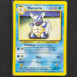 Wartortle - 42/102 - Uncommon - Base Set - Pokemon Card - MP - Image 1