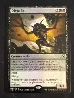 1x Foil Dirge Bat (084) Ikoria: Lair of Behemoths LP MTG Magic x1 MKE - Image 1