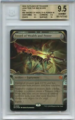 MTG * BGS Q+ 9.5 GEM Mint * Sword of Wealth and Power (Showcase) (Foi) BIG #56 - Image 1