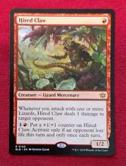 MTG Bloomburrow 0140 Hired Claw Rare Creature Card NM-MINT - Image 1