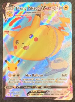 Pokemon TCG Flying Pikachu VMAX Celebrations 007/025 Holo Ultra Rare - Image 1
