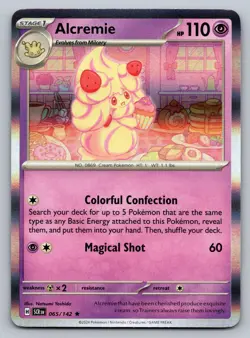 Alcremie 65/142 Rare Stellar Crown Pokemon Holo Near Mint - Image 1