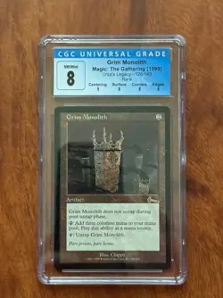 CGC 8 NM / Mint - GRIM MONOLITH- URZA'S LEGACY - MTG MAGIC THE GATHERING - Image 1