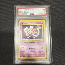 Pokemon Mewtwo 03/53 Wotc Promo Movie Regular PSA 8 Graded Card 70 HP - Image 1