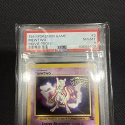 Pokemon Mewtwo 03/53 Wotc Promo Movie Regular PSA 8 Graded Card 70 HP - Image 2