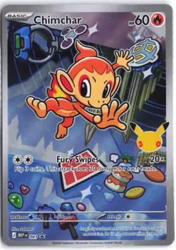 Chimchar 041 Holo Promo ME: Mega Evolution Promo Pokemon NM - Image 1
