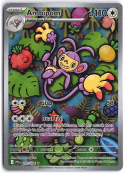Ambipom 107/094 Illustration Rare Phantasmal Flames Pokemon NM - Image 1
