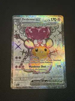 Pokemon TCG Dedenne EX 239/193 Paldea Evolved Ultra Rare Full Art Holo NM - Image 1