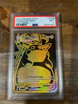 POKEMON 2022 Lost Origin Full Art PIKACHU Vmax #TG29 PSA 9 Mint RARE - Image 1
