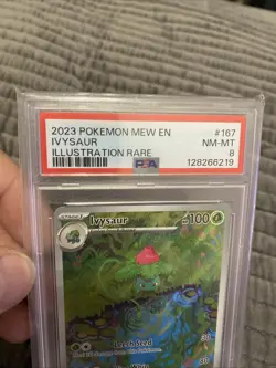 Pokemon Ivysaur 167/165 Sv: Scarlet & Violet 151 Illustration Rare Holo PSA 8 - Image 2