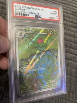 Pokemon Ivysaur 167/165 Sv: Scarlet & Violet 151 Illustration Rare Holo PSA 8 - Image 3