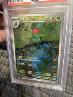 Pokemon Ivysaur 167/165 Sv: Scarlet & Violet 151 Illustration Rare Holo PSA 8 - Image 4