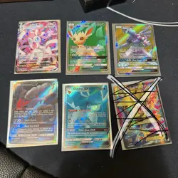 Pokemon TCG 6-Card Holo Full Art Lot Sylveon GX Leafeon GX Palkia ENG - Image 1