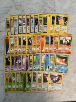 Pokemon Card Lot 1999 WOTC 50 Different Cards Lots Of 1st Edition Or Uncommon NM - Image 1