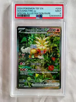 2024 Pokemon Gouging Fire ex #204/162 S&V Temporal Forces SIR Mint PSA 9 - Image 1