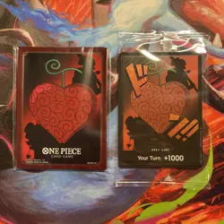 One Piece DF03 Devil Fruit Collection Vol 3 Sealed Promo Don Card & Sleeves - Image 1
