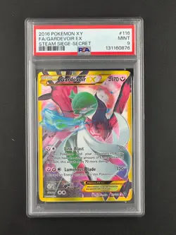2016 POKEMON XY STEAM SIEGE SECRET #116 FULL ART/GARDEVOIR EX PSA 9 - Image 1