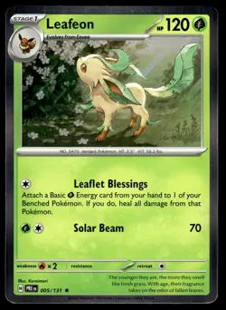 LEAFEON - 005/131 Holo Rare Prismatic Evolutions Pokemon NM - Image 1