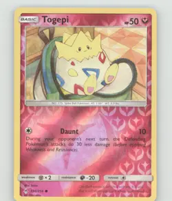 TOGEPI 136/214 COMMON UNBROKEN BONDS POKEMON REVERSE HOLO NEAR MINT - Image 2