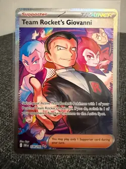 Team Rocket's Giovanni 238/182 Pokemon SV10 Destined Rivals SIR Holo - NM - Image 1