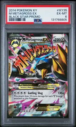 2014 POKEMON XY BLACK STAR PROMO M METAGROSS EX #XY35 PSA 6 EX #131768805 - Image 1