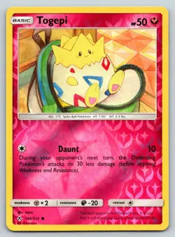 TOGEPI 136/214 C UNBROKEN BONDS POKEMON REVERSE HOLO MP SEKIO - Image 1