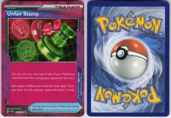 Unfair Stamp 165/167 ACE SPEC Rare Twilight Masquerade Pokemon Near Mint - Image 2