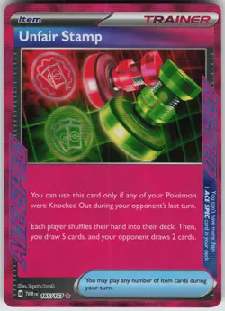 Unfair Stamp 165/167 ACE SPEC Rare Twilight Masquerade Pokemon Near Mint - Image 3