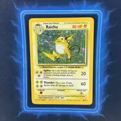 ⭐ Raichu 14/102 ⭐ Original Holo Rare Base Set Pokemon Card WOTC TCG 1999 - Image 2