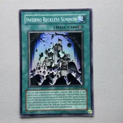 Inferno Reckless Summon DP2-EN025 Duelist Pack 2 Chazz Super Rare Limited LP - Image 1
