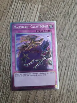 Yugioh! Malevolent Catastrophe NKRT-EN033 Limited Edition Platinum Rare LP - Image 1
