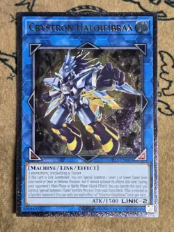 Yugioh Crystron Halqifibrax OP15-EN003 Unlimited Ultimate Rare NM - Image 1