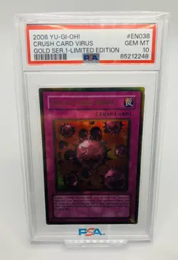 Yu-Gi-Oh Crush Card Virus Gold Series 2008 GLD1-EN038 Limited Edition PSA 10 - Image 1