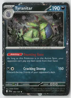 Tyranitar - (Cosmos Foil) 095/159 - Miscellaneous Cards & Products - PTCG - LP - Image 1