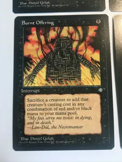 MTG Burnt Offering X4 - Ice Age Vintage Magic the Gathering Cards LP - Image 5