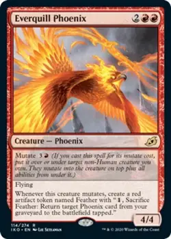 x1 Everquill Phoenix - Foil R MTG Ikoria: Lair of Behemoths M/NM, English - Image 1