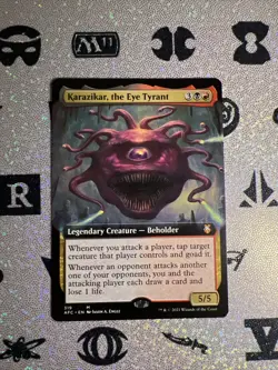 MTG Karazikar, the Eye Tyrant Commander: AFR 319 Extended Art Borderless NM - Image 1