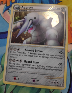 Pokemon 1/102 Aggron Triumphant Holo Rare NM-M - Image 1