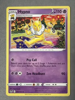 Pokemon TCG * 61/195 Hypno Uncommon * Silver Tempest SWSH * NM - Image 1
