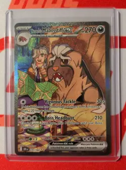 Pokemon TCG Arven's Mabosstiff ex 235/182 Destined Rivals Illustration Rare - Image 1
