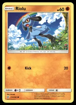 Riolu 115/236 Common Unified Minds Pokemon Near Mint - Image 1