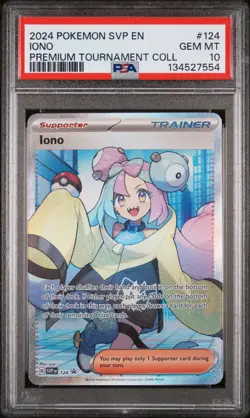 2024 POKEMON SVP EN-SV PROMO IONO PREMIUM TOURNAMENT COLLECTION IONO PSA 10 - Image 1