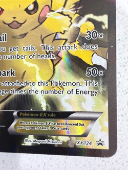 Pokemon Pikachu EX XY124 Full Art Holo Black Star Promo 2016 - Image 4